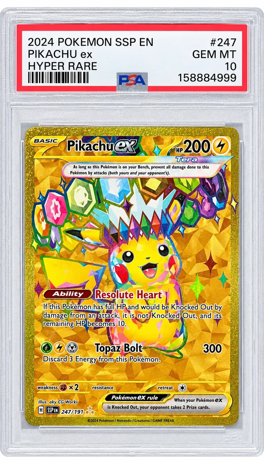 Pikachu EX, PSA 10